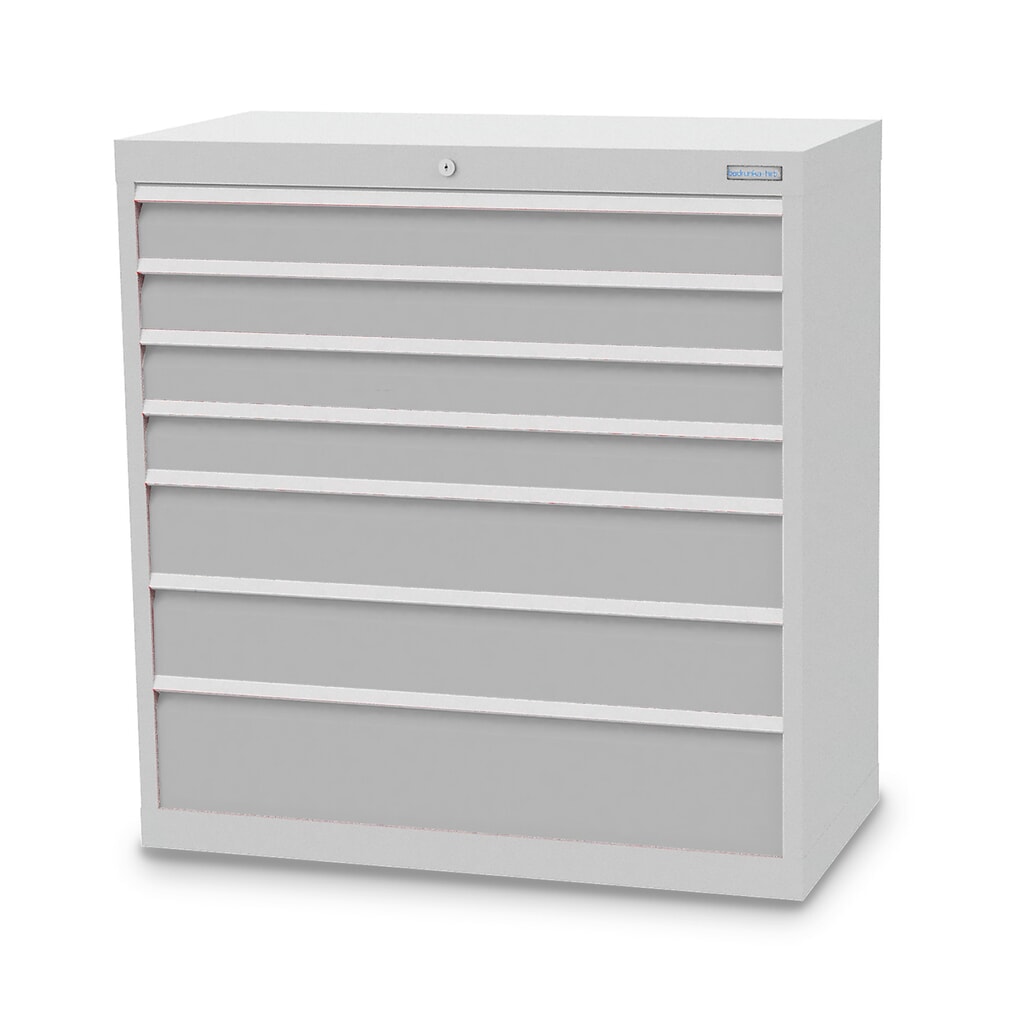 Ladekast Profi, laden 4x100 + 2x150 + 1x200 mm, breedte 980 mm