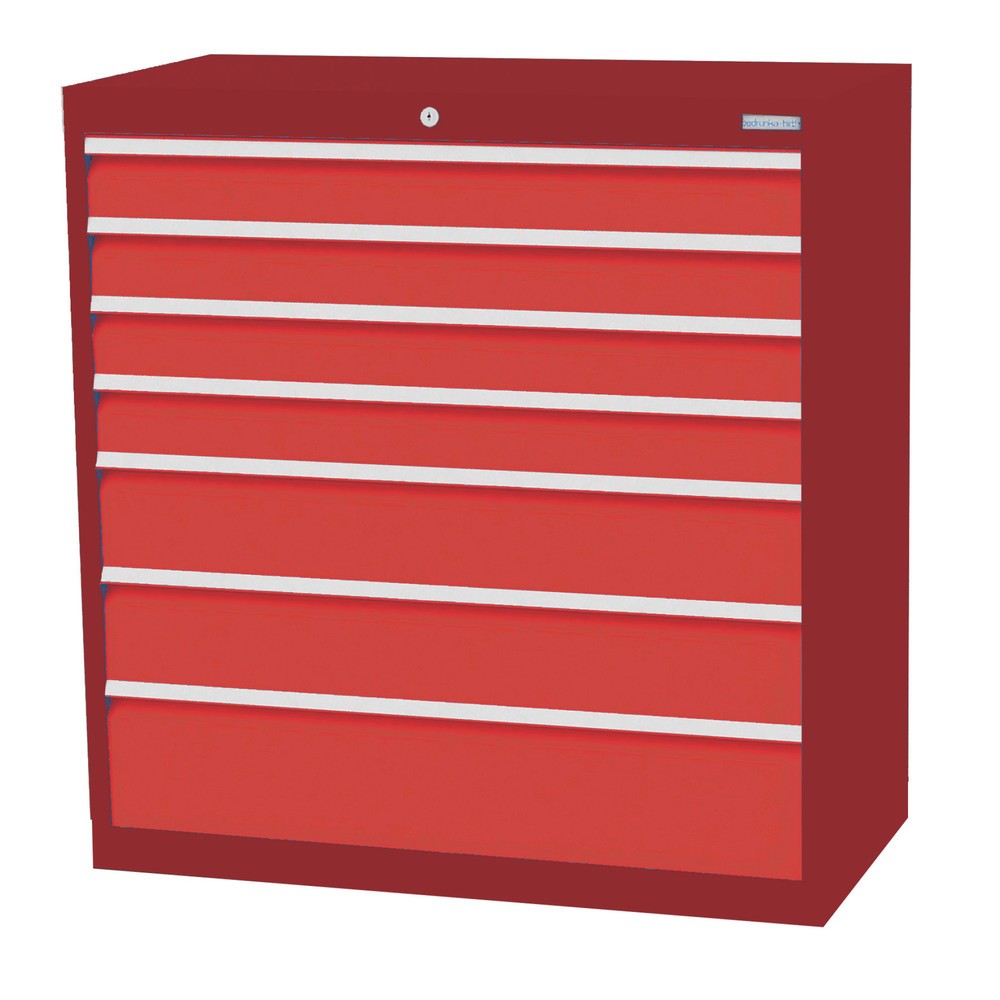 Product afbeelding: Ladekast Profi, laden 4x100 + 2x150 + 1x200 mm, breedte 980 mm, robijnrood, verkeersrood