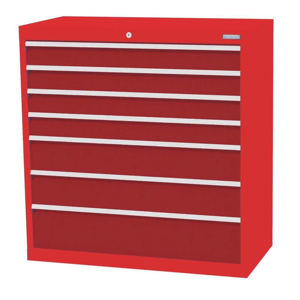 Product afbeelding: Ladekast Profi, laden 4x100 + 2x150 + 1x200 mm, breedte 980 mm, verkeersrood, robijnrood
