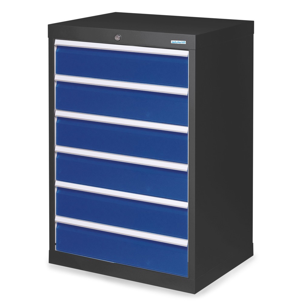 Product afbeelding: Ladekast Profi, laden 6x 150 mm, breedte 680 mm, antracietgrijs, gentiaanblauw