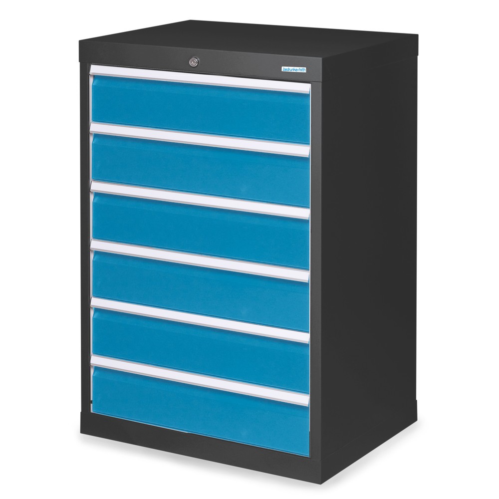 Product afbeelding: Ladekast Profi, laden 6x 150 mm, breedte 680 mm, antracietgrijs, lichtblauw
