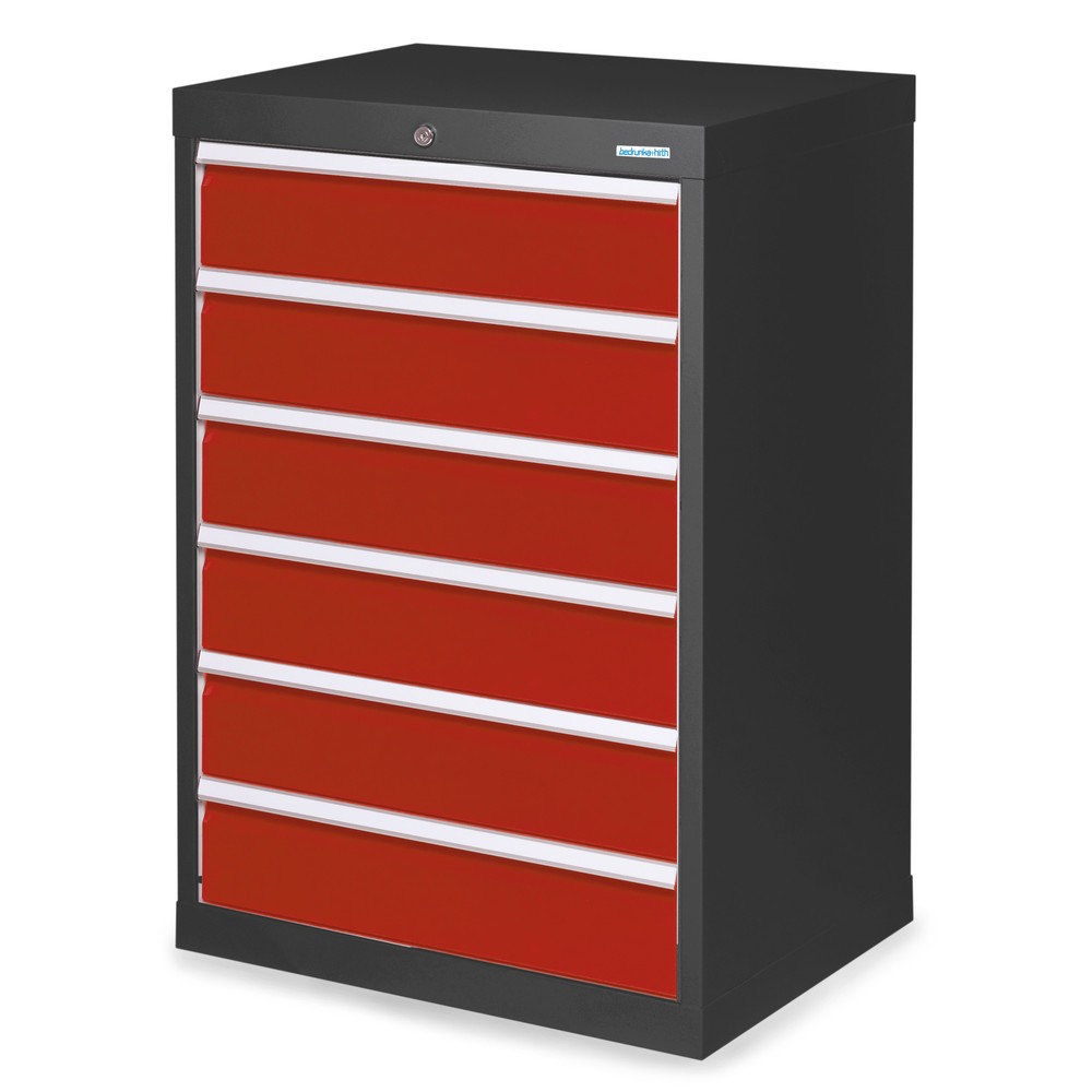 Product afbeelding: Ladekast Profi, laden 6x 150 mm, breedte 680 mm, antracietgrijs, robijnrood
