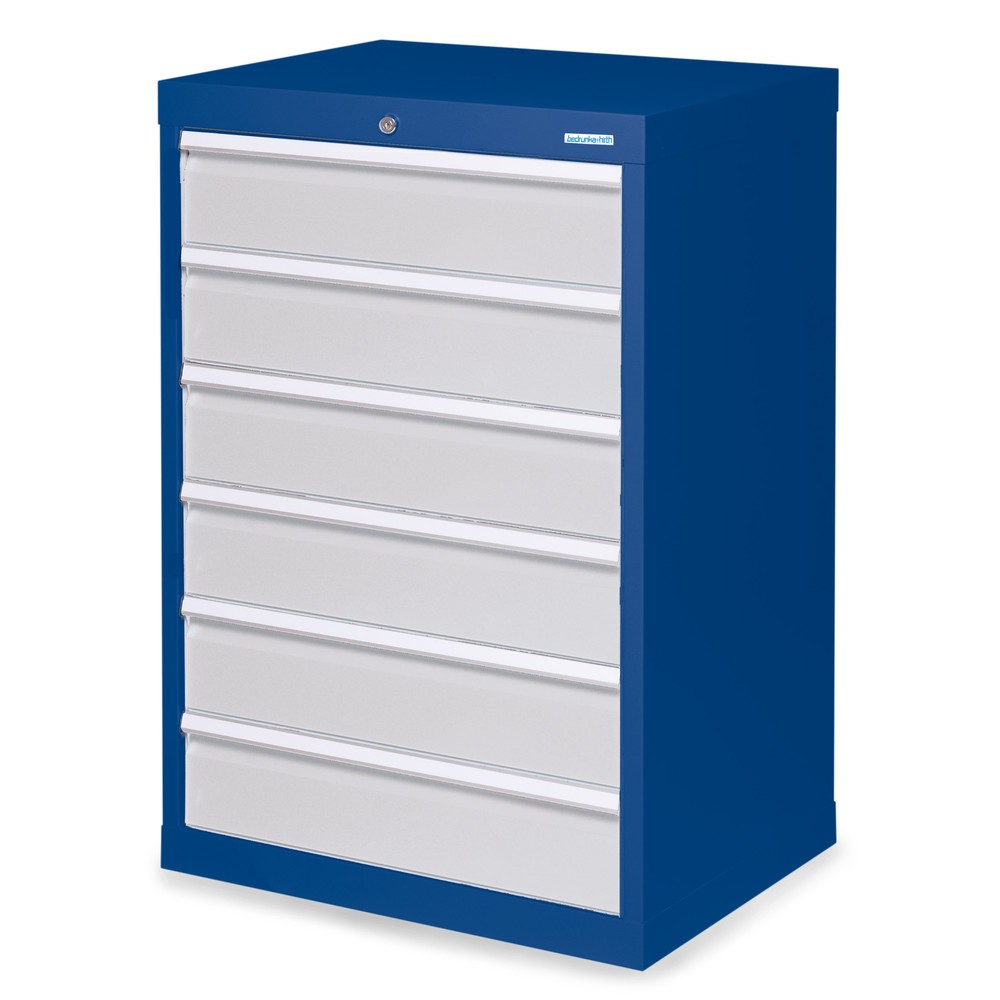 Product afbeelding: Ladekast Profi, laden 6x 150 mm, breedte 680 mm, gentiaanblauw, lichtgrijs