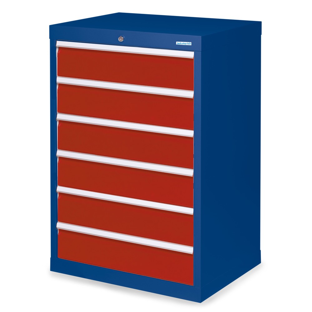 Product afbeelding: Ladekast Profi, laden 6x 150 mm, breedte 680 mm, gentiaanblauw, robijnrood