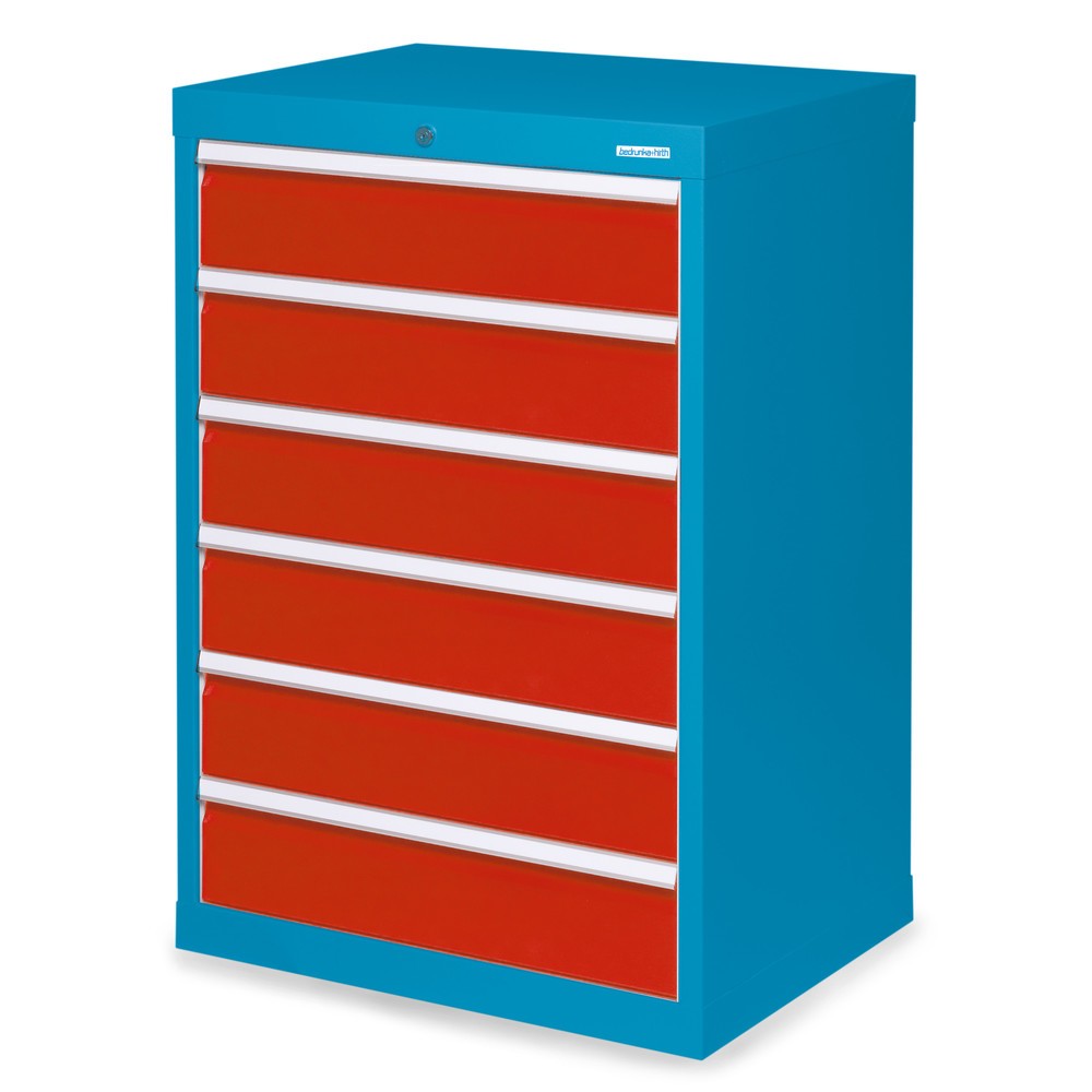 Product afbeelding: Ladekast Profi, laden 6x 150 mm, breedte 680 mm, lichtblauw, verkeersrood