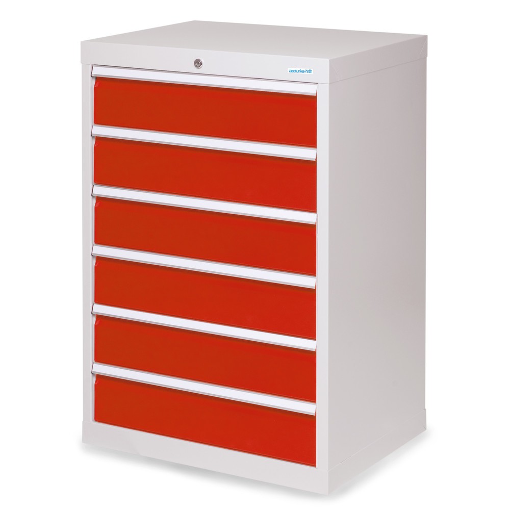 Product afbeelding: Ladekast Profi, laden 6x 150 mm, breedte 680 mm, lichtgrijs, verkeersrood