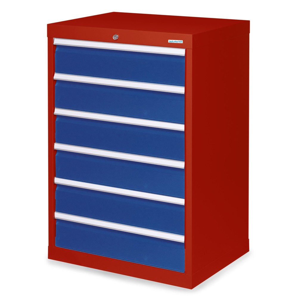 Product afbeelding: Ladekast Profi, laden 6x 150 mm, breedte 680 mm, robijnrood, gentiaanblauw