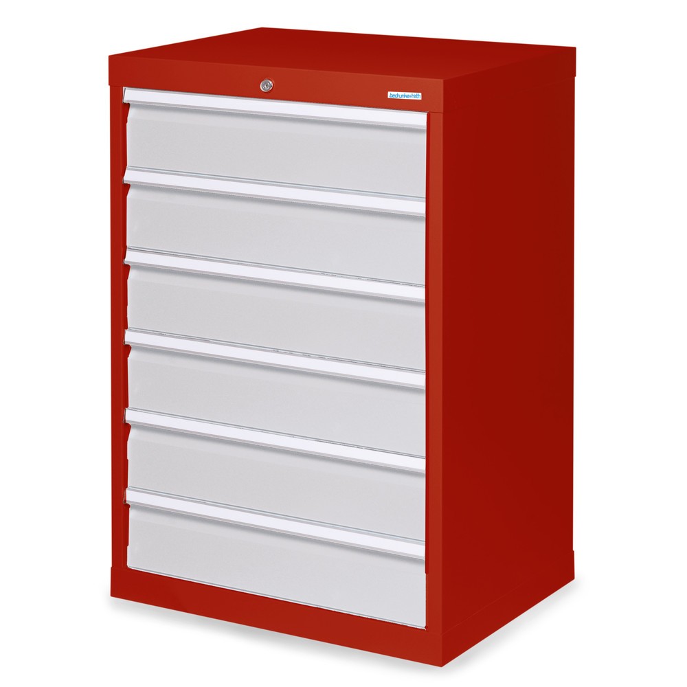 Product afbeelding: Ladekast Profi, laden 6x 150 mm, breedte 680 mm, robijnrood, lichtgrijs