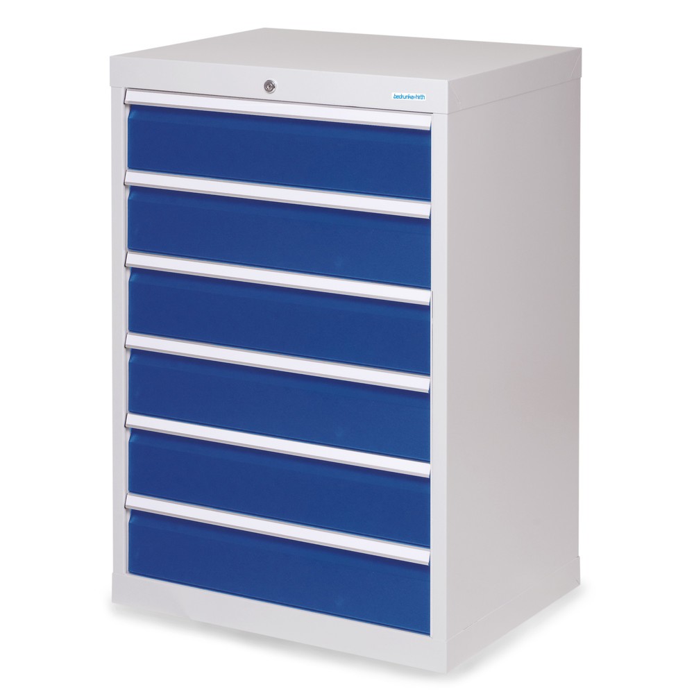 Product afbeelding: Ladekast Profi, laden 6x 150 mm, breedte 680 mm, lichtgrijs, gentiaanblauw
