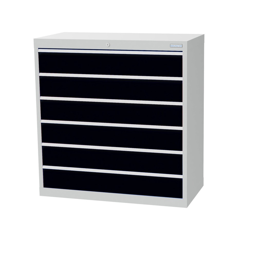 Product afbeelding: Ladekast Profi, laden 6x 150 mm, breedte 980 mm, lichtgrijs, antracietgrijs