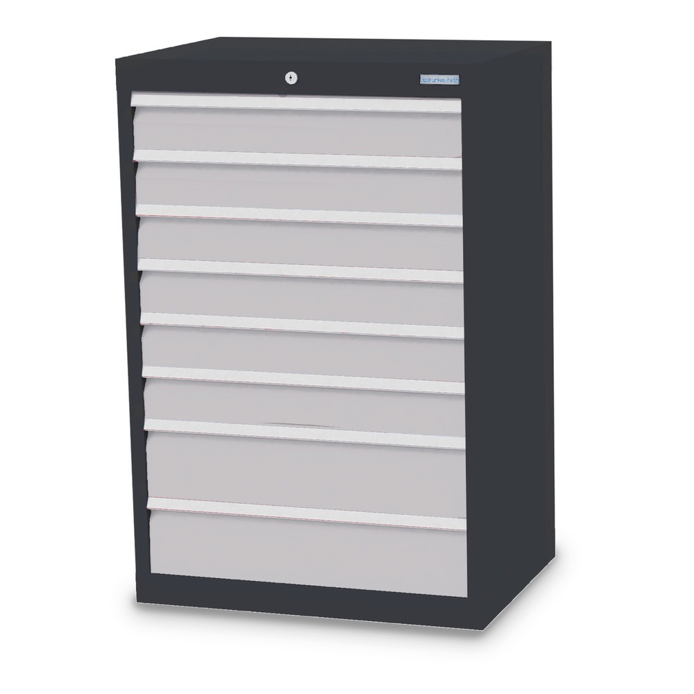 Product afbeelding: Ladekast Profi, laden 6x100 + 2x150 mm, breedte 680 mm, antracietgrijs, lichtgrijs