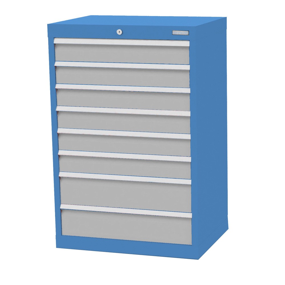 Product afbeelding: Ladekast Profi, laden 6x100 + 2x150 mm, breedte 680 mm, lichtblauw, lichtgrijs