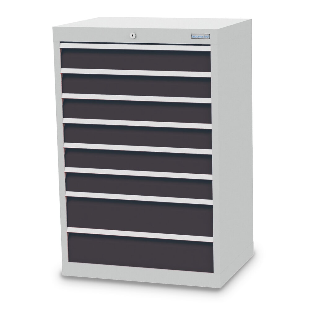 Product afbeelding: Ladekast Profi, laden 6x100 + 2x150 mm, breedte 680 mm, lichtgrijs, antracietgrijs