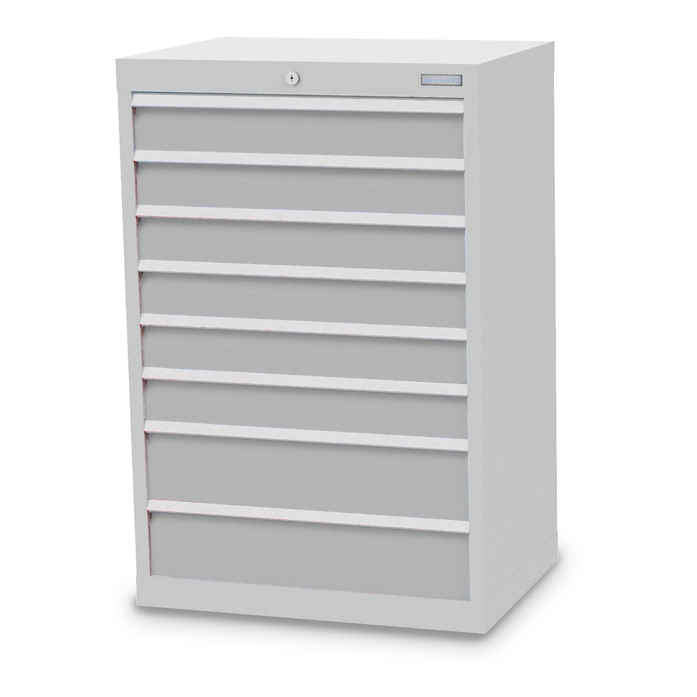 Product afbeelding: Ladekast Profi, laden 6x100 + 2x150 mm, breedte 680 mm, lichtgrijs, lichtgrijs