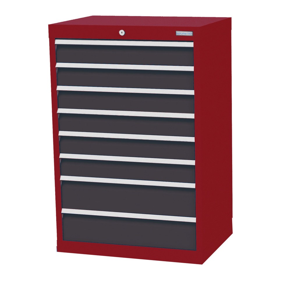 Product afbeelding: Ladekast Profi, laden 6x100 + 2x150 mm, breedte 680 mm, robijnrood, antracietgrijs