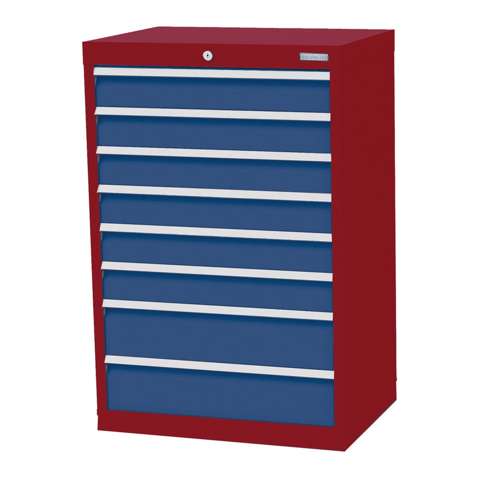 Product afbeelding: Ladekast Profi, laden 6x100 + 2x150 mm, breedte 680 mm, robijnrood, gentiaanblauw