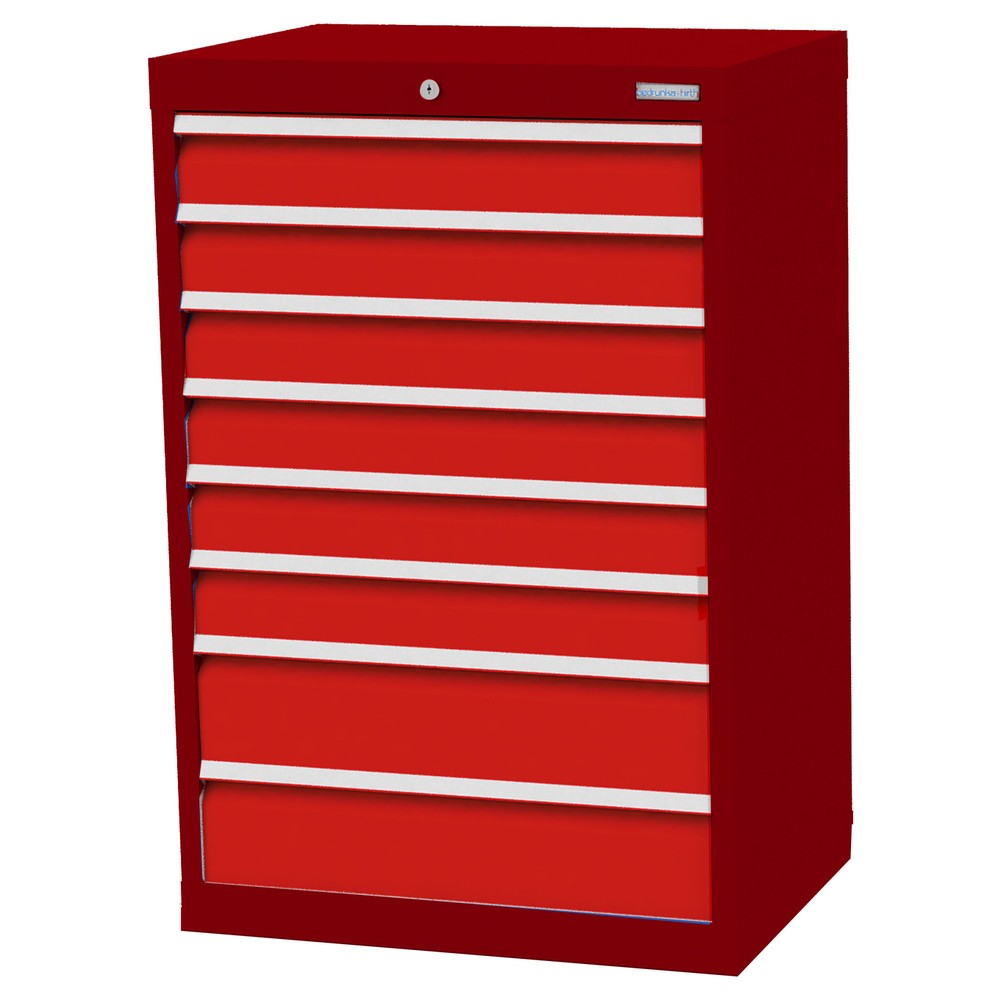 Product afbeelding: Ladekast Profi, laden 6x100 + 2x150 mm, breedte 680 mm, robijnrood, verkeersrood