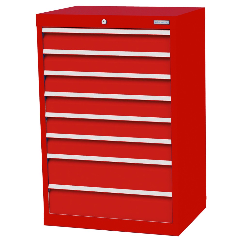 Product afbeelding: Ladekast Profi, laden 6x100 + 2x150 mm, breedte 680 mm, verkeersrood, verkeersrood