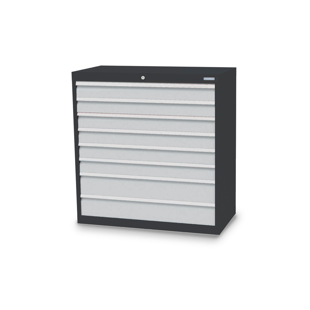 Product afbeelding: Ladekast Profi, laden 6x100 + 2x150 mm, breedte 980 mm, antracietgrijs, lichtgrijs