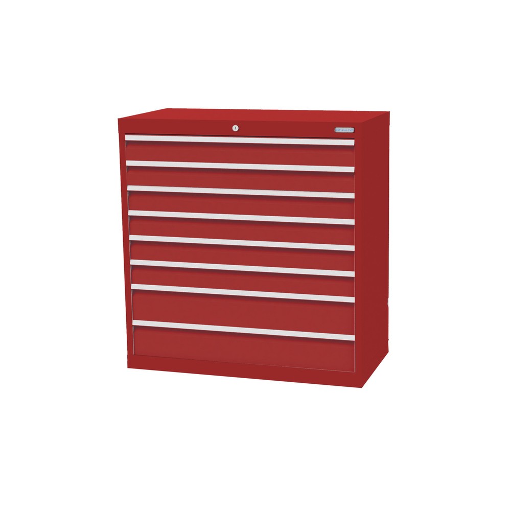 Product afbeelding: Ladekast Profi, laden 6x100 + 2x150 mm, breedte 980 mm, robijnrood, robijnrood
