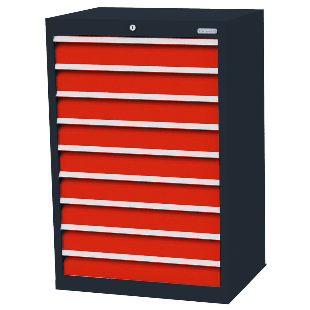 Product afbeelding: Ladekast Profi, laden 9x100 mm, breedte 680 mm, antracietgrijs, verkeersrood