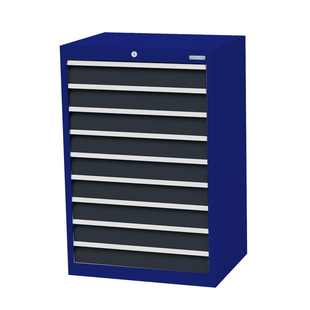 Product afbeelding: Ladekast Profi, laden 9x100 mm, breedte 680 mm, gentiaanblauw, antracietgrijs
