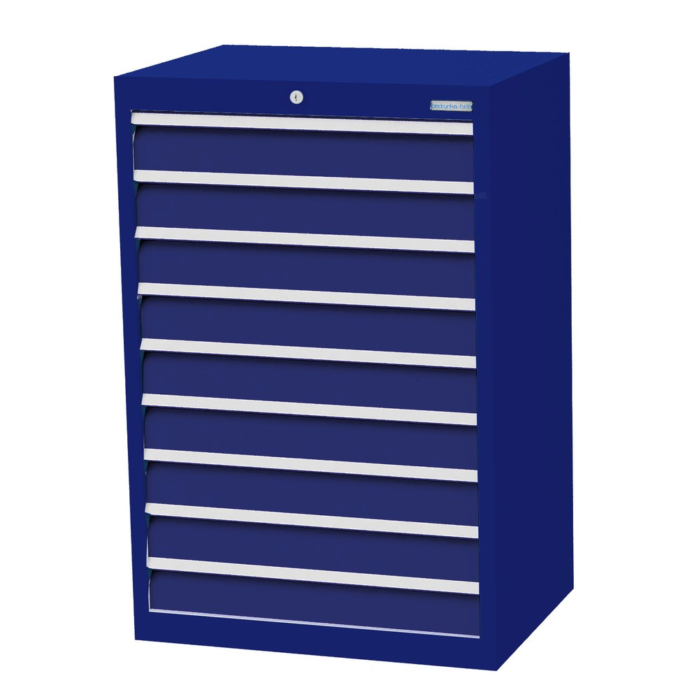 Product afbeelding: Ladekast Profi, laden 9x100 mm, breedte 680 mm, gentiaanblauw, gentiaanblauw