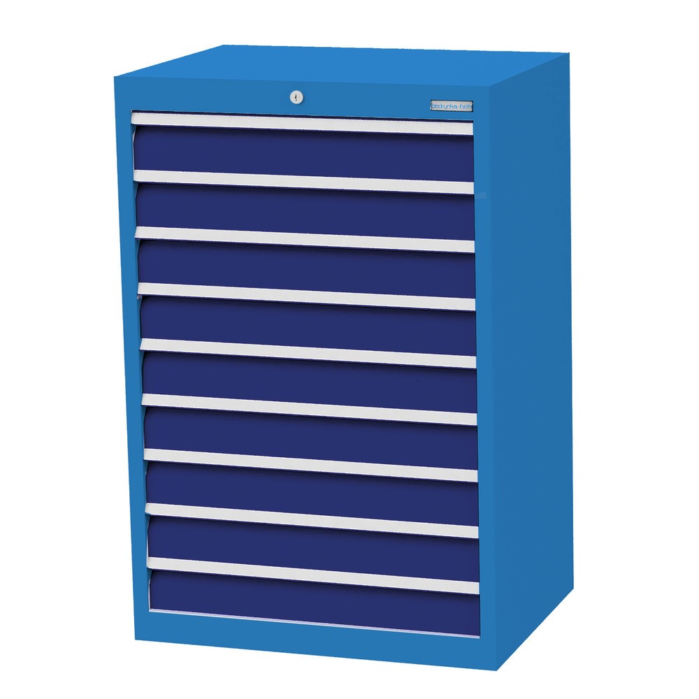 Product afbeelding: Ladekast Profi, laden 9x100 mm, breedte 680 mm, lichtblauw, gentiaanblauw