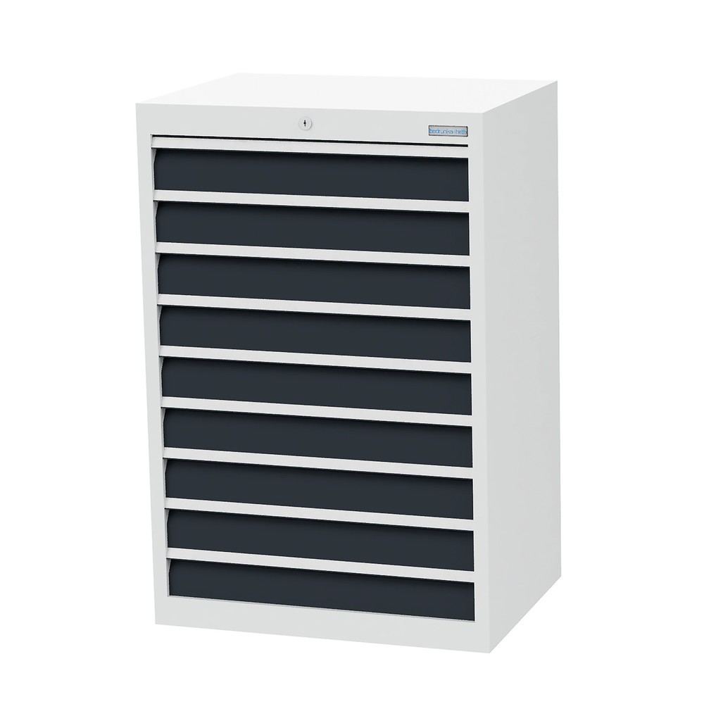 Product afbeelding: Ladekast Profi, laden 9x100 mm, breedte 680 mm, lichtgrijs, antracietgrijs