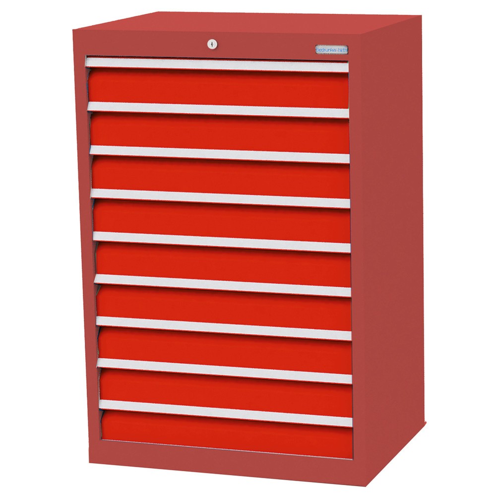 Product afbeelding: Ladekast Profi, laden 9x100 mm, breedte 680 mm, robijnrood, verkeersrood