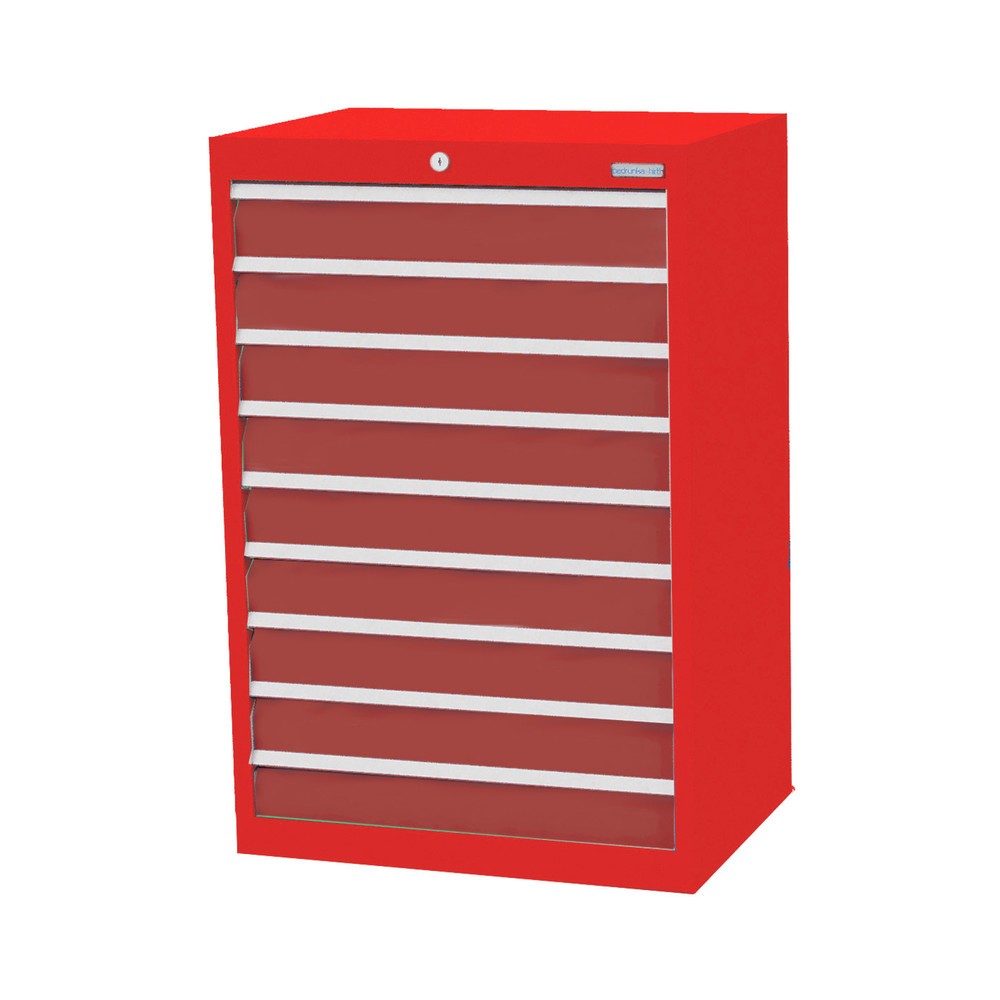 Product afbeelding: Ladekast Profi, laden 9x100 mm, breedte 680 mm, verkeersrood, robijnrood