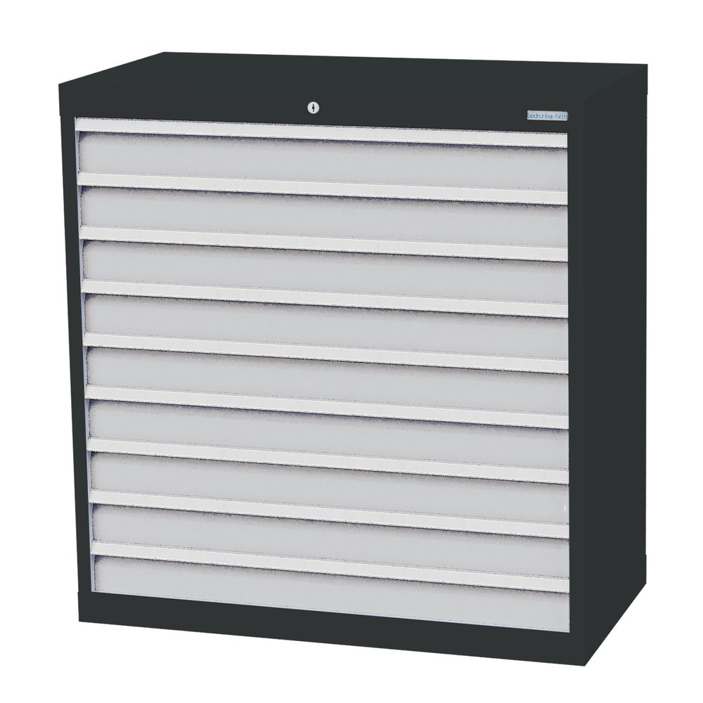 Product afbeelding: Ladekast Profi, laden 9x100 mm, breedte 980 mm, antracietgrijs, lichtgrijs