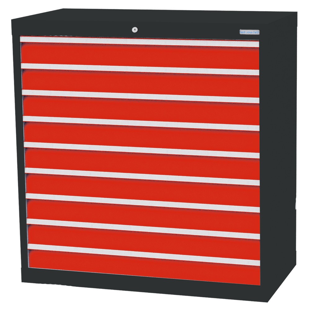 Product afbeelding: Ladekast Profi, laden 9x100 mm, breedte 980 mm, antracietgrijs, verkeersrood