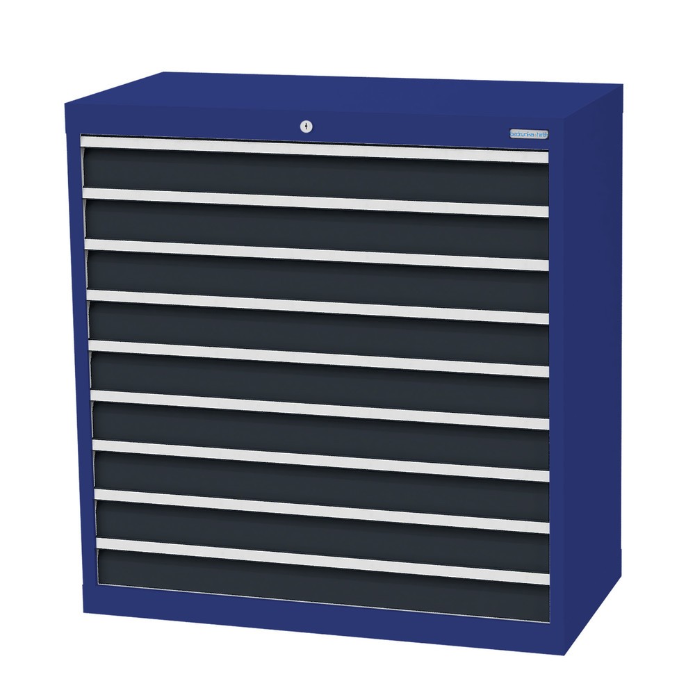 Productafbeelding nr. 1: Ladekast Profi, laden 9x100 mm, breedte 980 mm, gentiaanblauw, antracietgrijs
