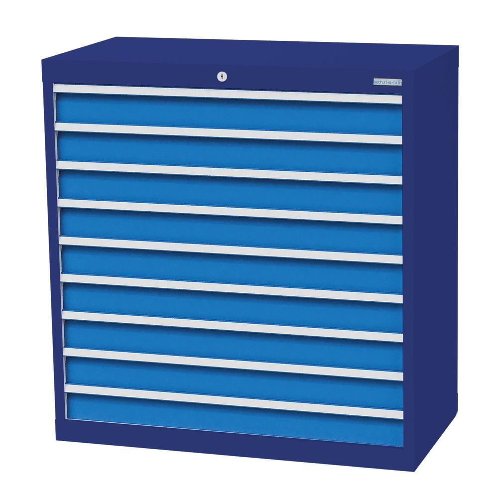 Productafbeelding nr. 1: Ladekast Profi, laden 9x100 mm, breedte 980 mm, gentiaanblauw, lichtblauw