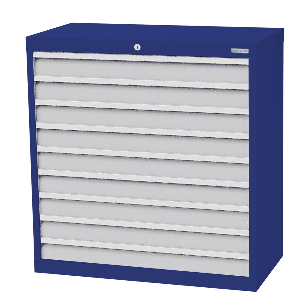 Product afbeelding: Ladekast Profi, laden 9x100 mm, breedte 980 mm, gentiaanblauw, lichtgrijs