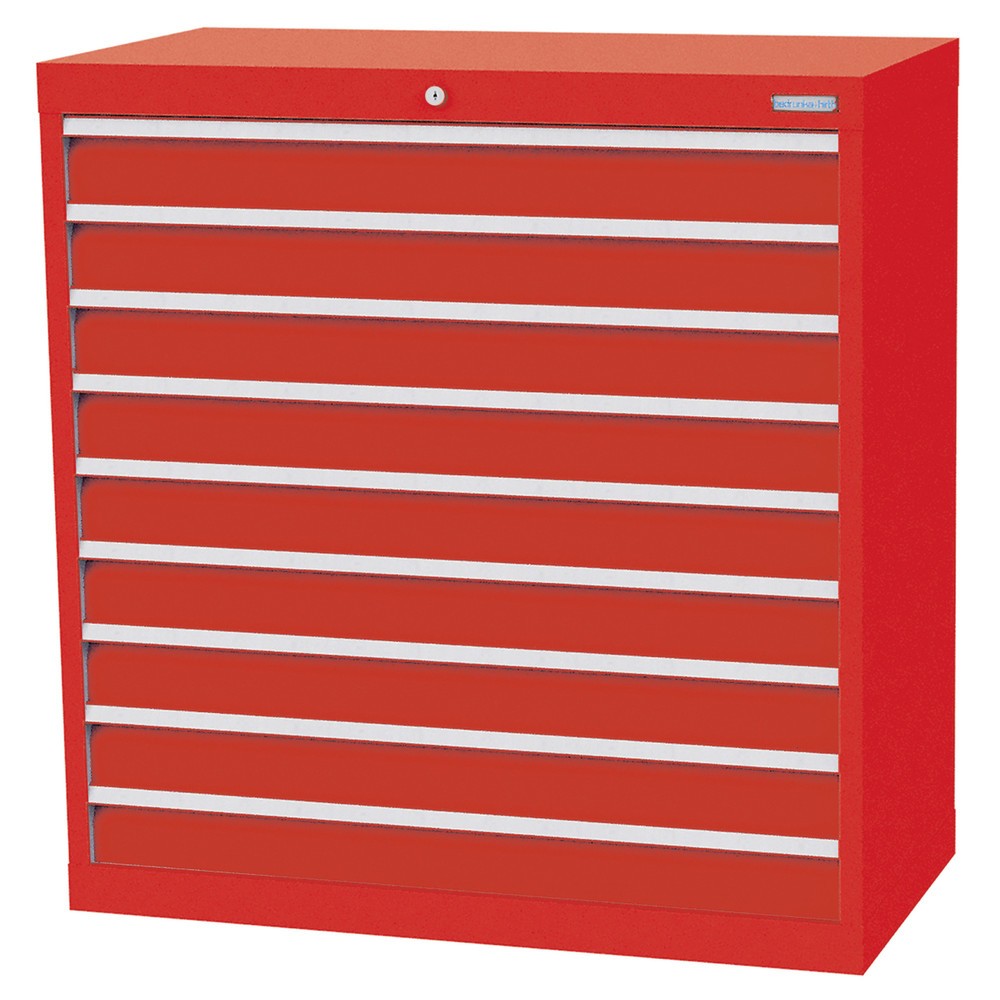 Product afbeelding: Ladekast Profi, laden 9x100 mm, breedte 980 mm, verkeersrood, verkeersrood