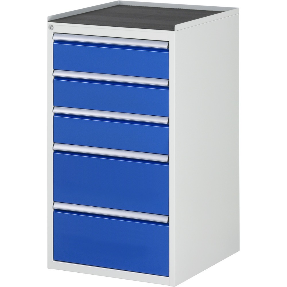 Productafbeelding nr. 1: RAU ladekast serie 7000, h x b x d 1.035 x 580 x 650 mm, met 5 lades maat L, metalen blad