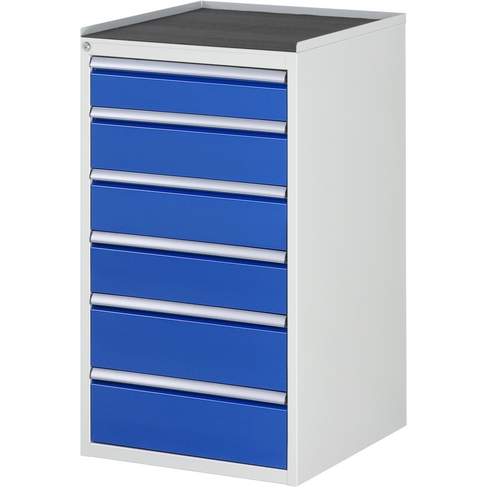 Productafbeelding nr. 1: RAU ladekast serie 7000, h x b x d 1.035 x 580 x 650 mm, met 6 lades maat L, metalen blad