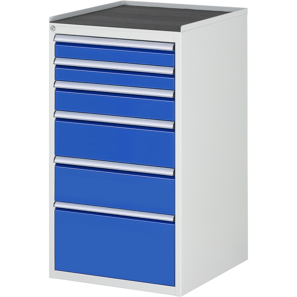 Productafbeelding nr. 1: RAU ladekast serie 7000, h x b x d 1.035 x 580 x 650 mm, met 6 lades maat L, metalen blad