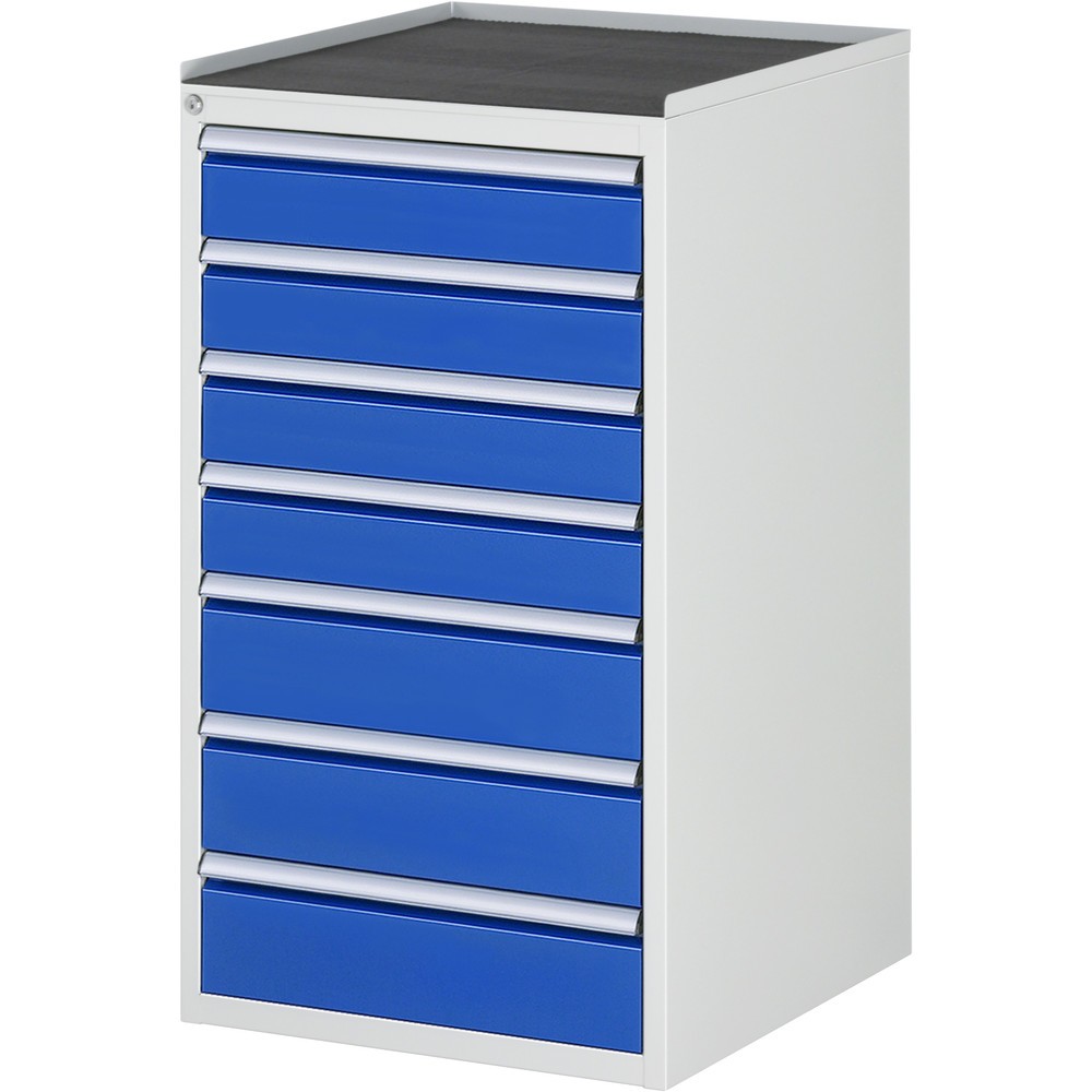 Productafbeelding nr. 1: RAU ladekast serie 7000, h x b x d 1.035 x 580 x 650 mm, met 7 lades maat L, metalen blad