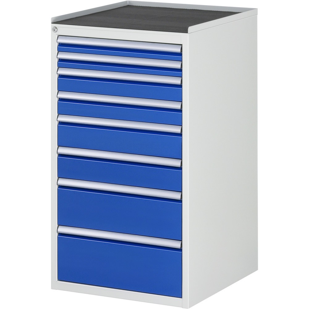 Productafbeelding nr. 1: Ladekast RAU serie 7000, hxbxd 1.035 x 580 x 650 mm, 8 lades 2 x 60, 2 x 90, 2 x 120, 1 x 180, 1 x 210 mm, metalen werkblad