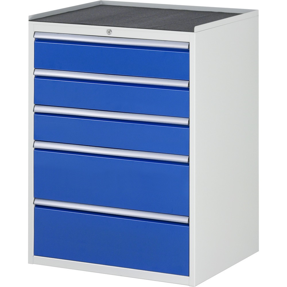 Productafbeelding nr. 1: RAU ladekast serie 7000, h x b x d 1.035 x 770 x 650 mm, met 5 lades maat XL, metalen blad