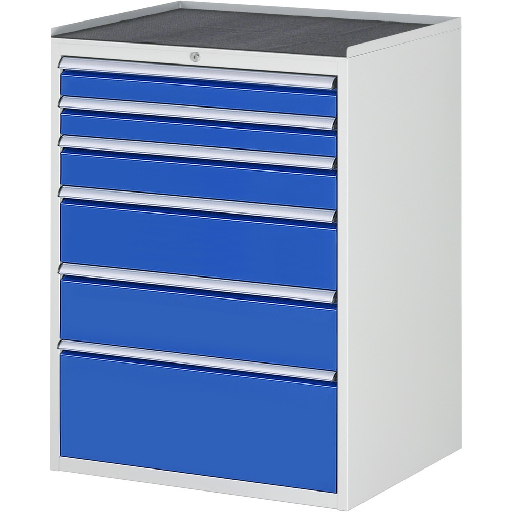 Productafbeelding nr. 1: RAU ladekast serie 7000, h x b x d 1.035 x 770 x 650 mm, met 6 lades maat XL, metalen blad