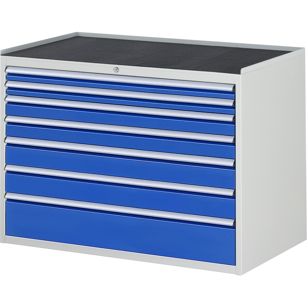 Productafbeelding nr. 1: Ladekast RAU serie 7000, hxbxd 825 x 1.145 x 650 mm, 7 lades 2 x 60, 2 x 90, 2 x 120, 1 x 180 mm, metalen werkblad