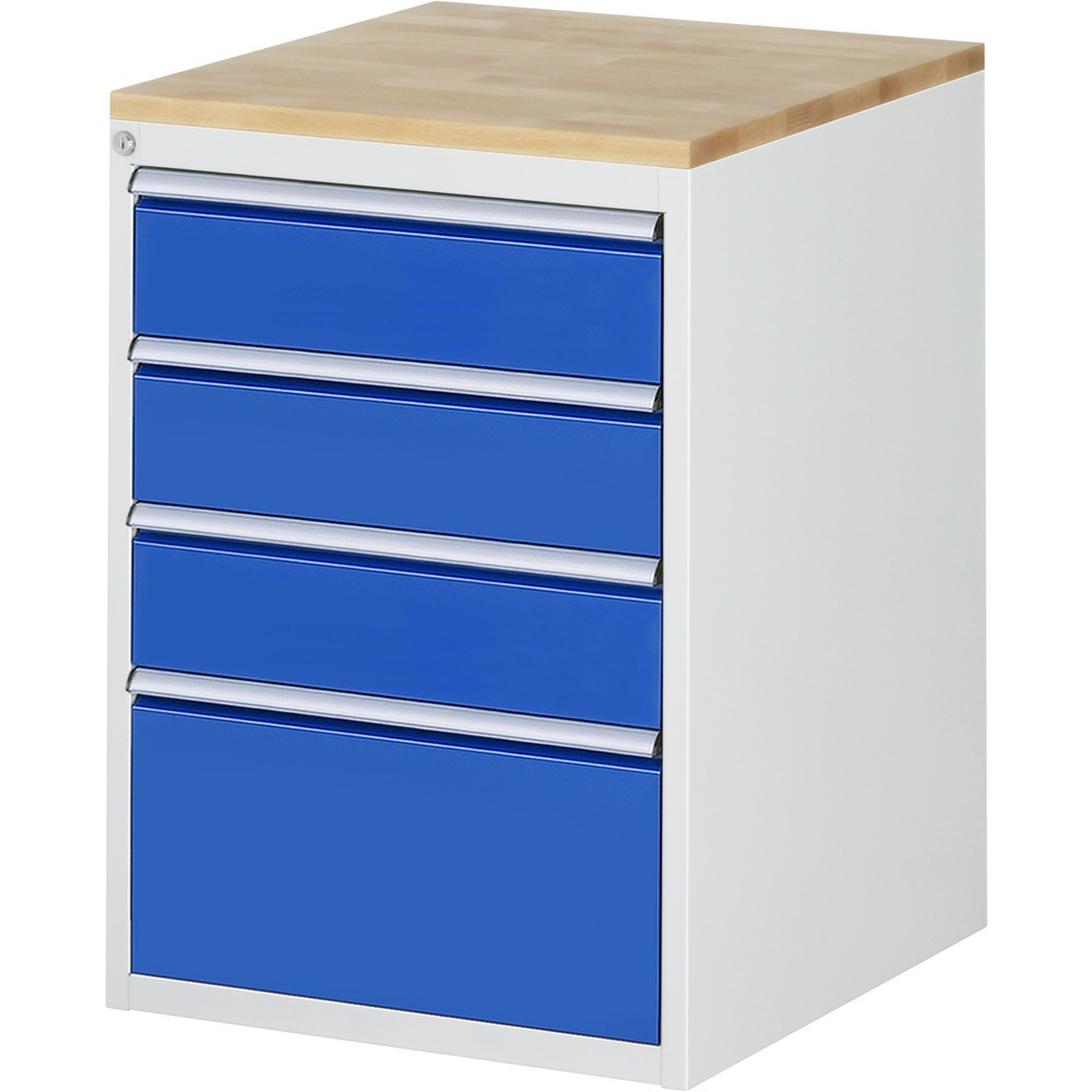 Productafbeelding nr. 1: RAU ladekast serie 7000, h x b x d 825 x 580 x 650 mm, met 4 lades maat L, beuken blad