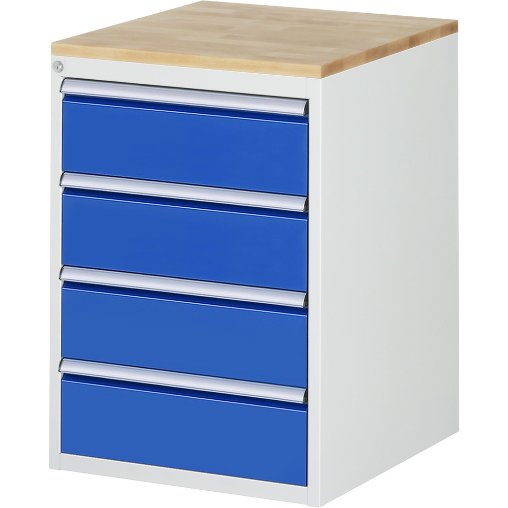 Productafbeelding nr. 1: RAU ladekast serie 7000, h x b x d 825 x 580 x 650 mm, met 4 lades maat L, beuken blad