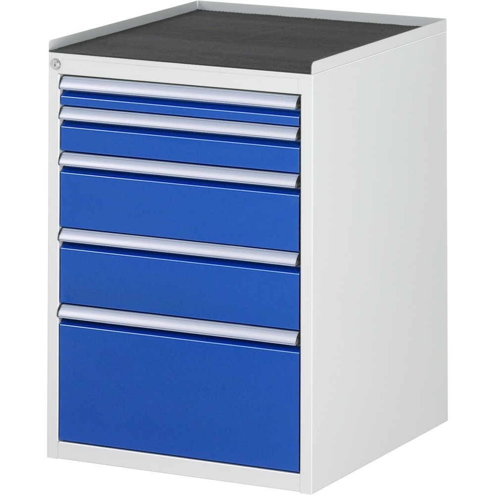 Productafbeelding nr. 1: RAU ladekast serie 7000, h x b x d 825 x 580 x 650 mm, met 5 lades maat L, metalen blad