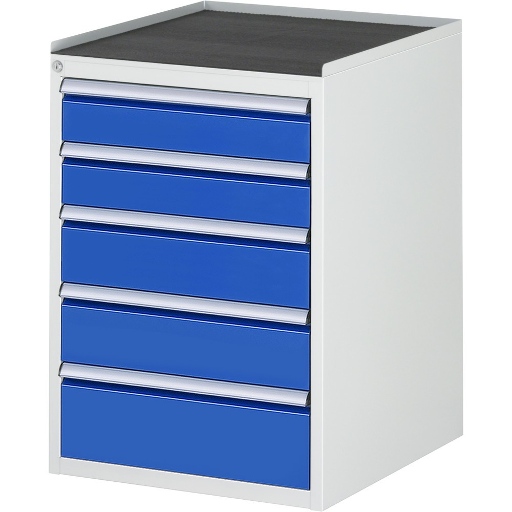 Productafbeelding nr. 1: RAU ladekast serie 7000, h x b x d 825 x 580 x 650 mm, met 5 lades maat L, metalen blad