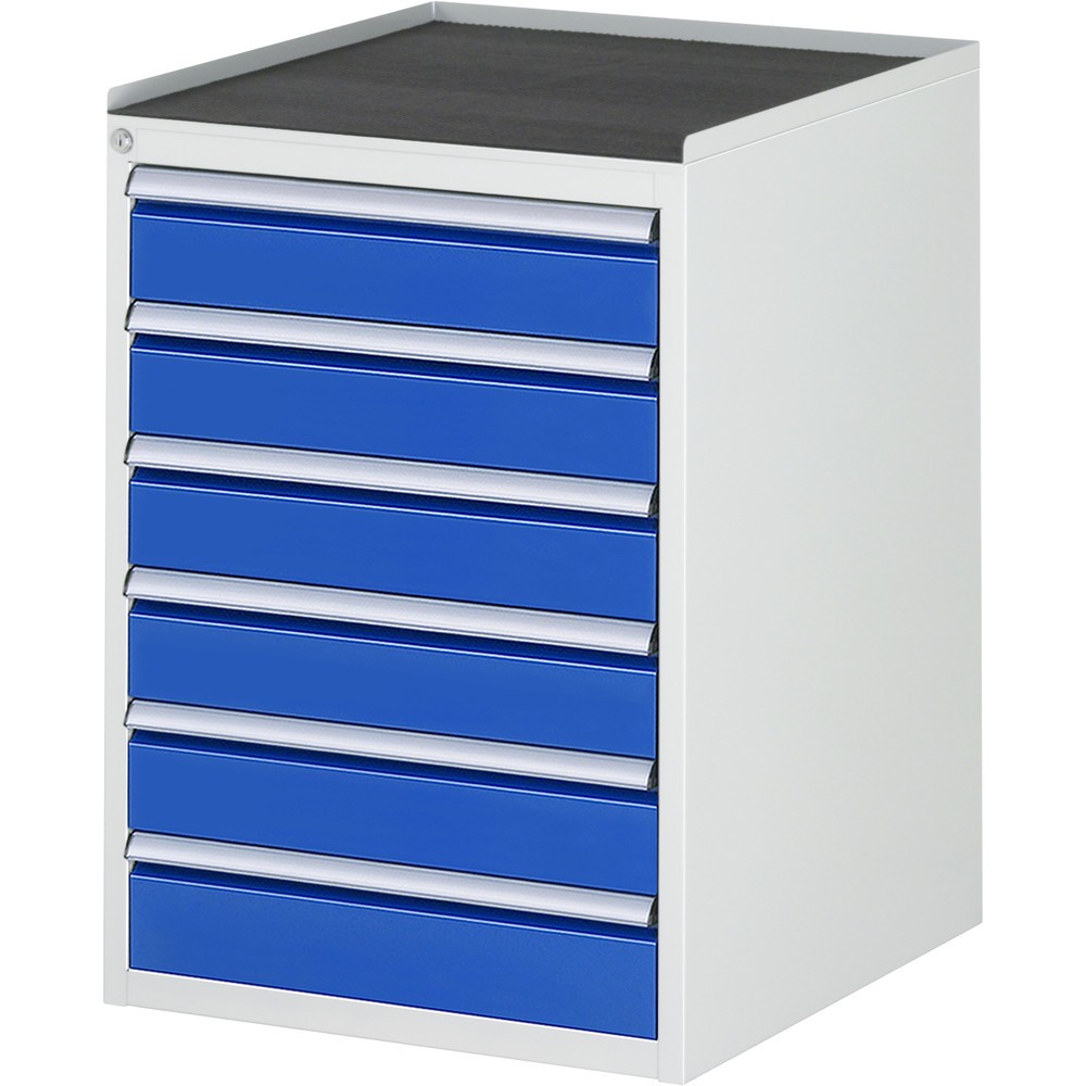 Productafbeelding nr. 1: RAU ladekast serie 7000, h x b x d 825 x 580 x 650 mm, met 6 lades maat L, metalen blad